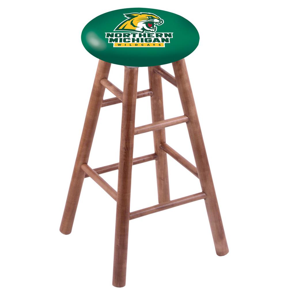 Maple Bar Stool in Medium Finish with Northern Michigan Seat. Picture 1