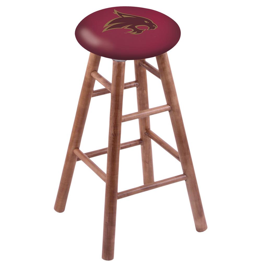Maple Bar Stool in Medium Finish with Texas State Seat. Picture 1
