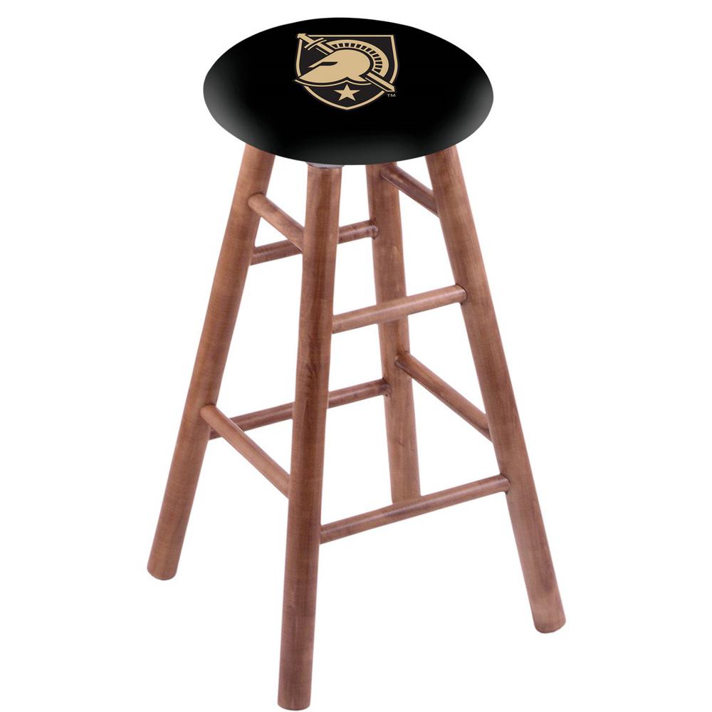Maple Bar Stool in Medium Finish with US Military Academy (ARMY) Seat. Picture 1