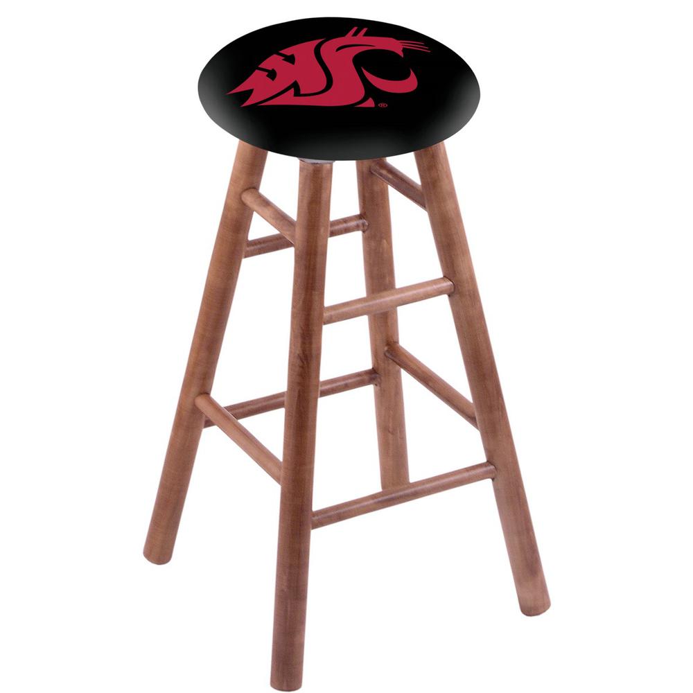Maple Bar Stool in Medium Finish with Washington State Seat. Picture 1