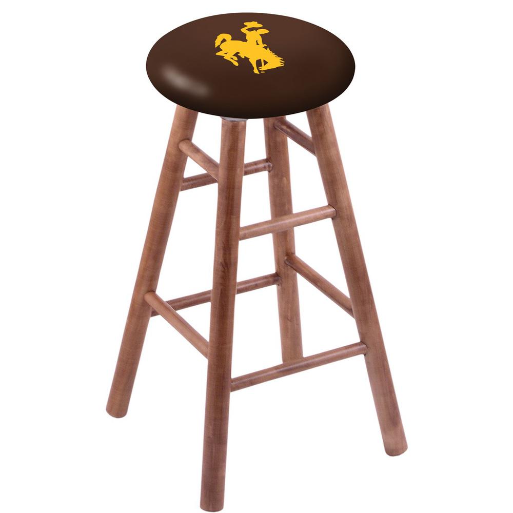 Maple Bar Stool in Medium Finish with Wyoming Seat. Picture 1