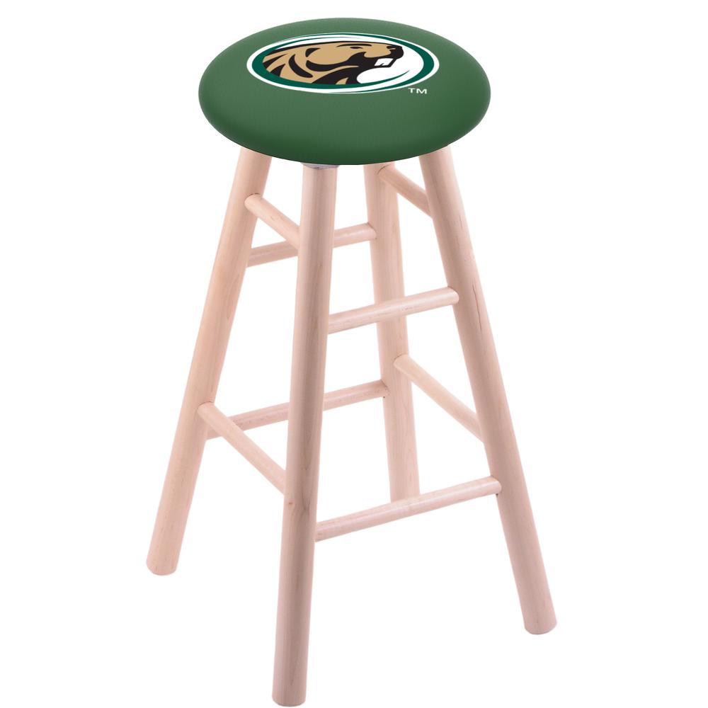 Maple Bar Stool in Natural Finish with Bemidji State Seat. Picture 1