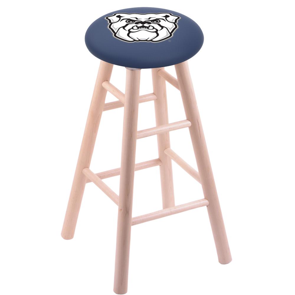 Maple Bar Stool in Natural Finish with Butler University Seat. Picture 1