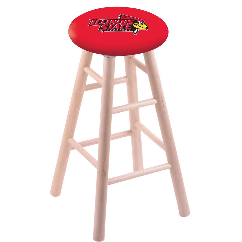 Maple Bar Stool in Natural Finish with Illinois State Seat. Picture 1