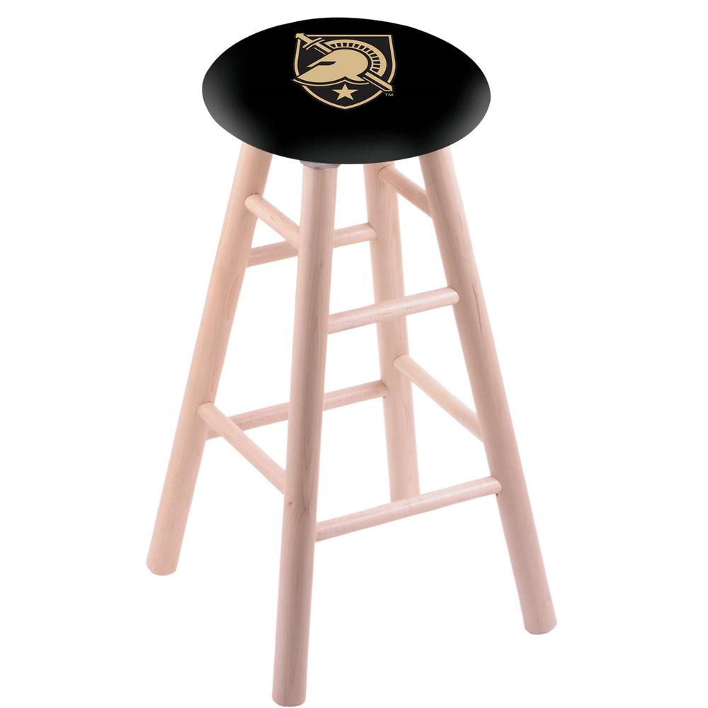 Maple Bar Stool in Natural Finish with US Military Academy (ARMY) Seat. Picture 1