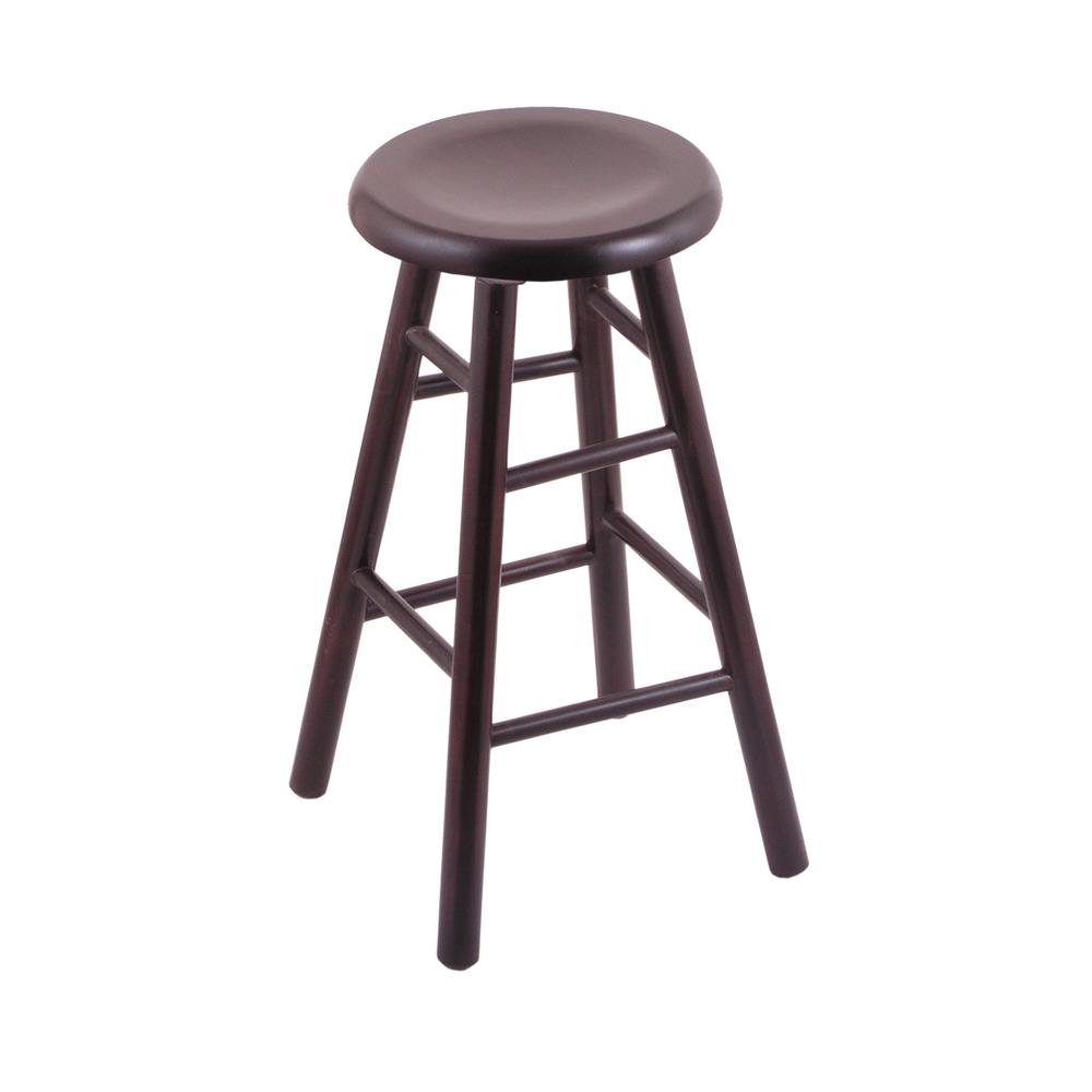 Maple Saddle Dish 30" Swivel Bar Stool with Smooth Legs, Dark Cherry Finish. The main picture.