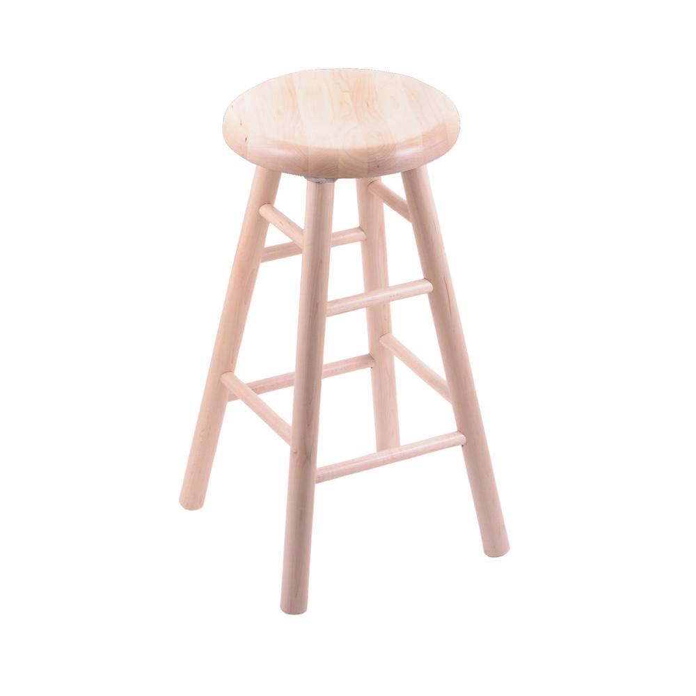 Maple Saddle Dish 30" Swivel Bar Stool with Smooth Legs, Natural Finish. The main picture.
