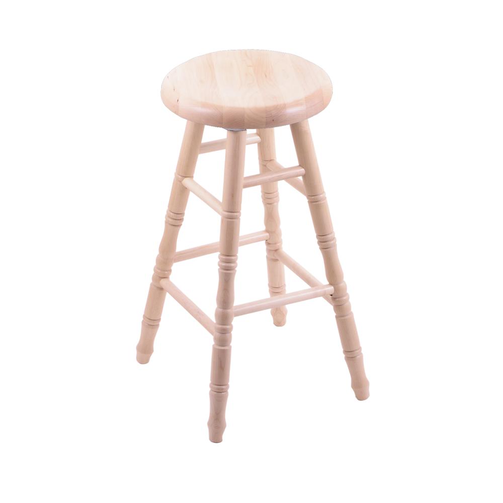 Maple Saddle Dish 30" Swivel Bar Stool with Turned Legs, Natural Finish. The main picture.