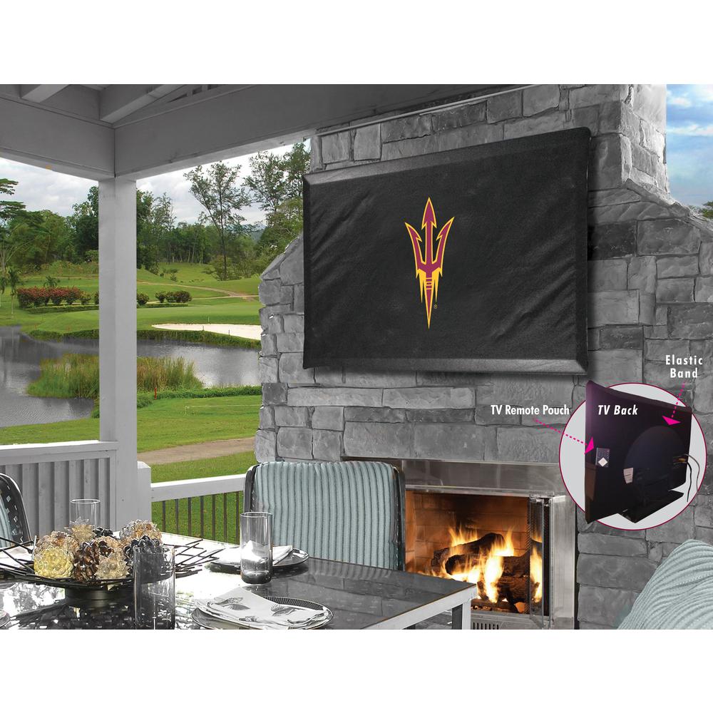 Arizona State TV Cover with Pitchfork Logo (TV sizes 40"-46") Covers by HBS. Picture 1