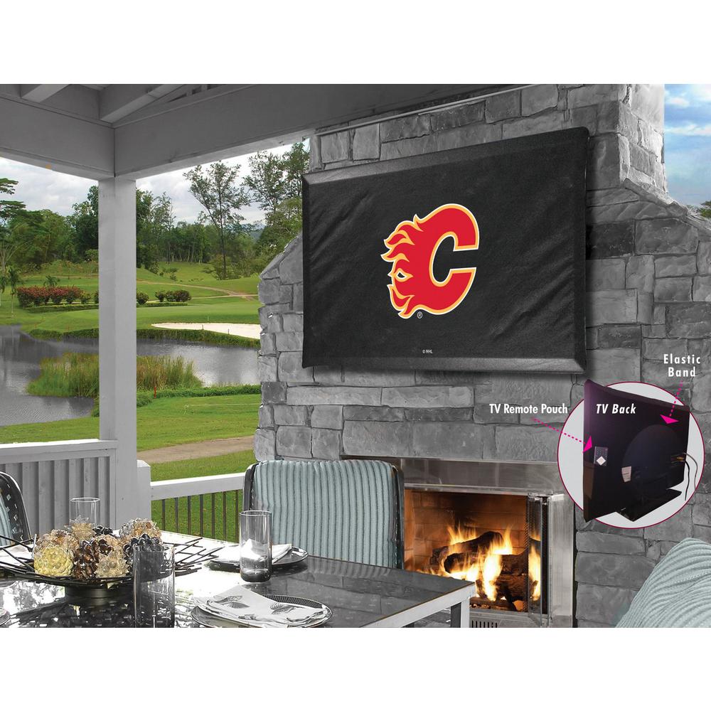 Calgary Flames TV Cover (TV sizes 40"-46") by Covers by HBS. Picture 1