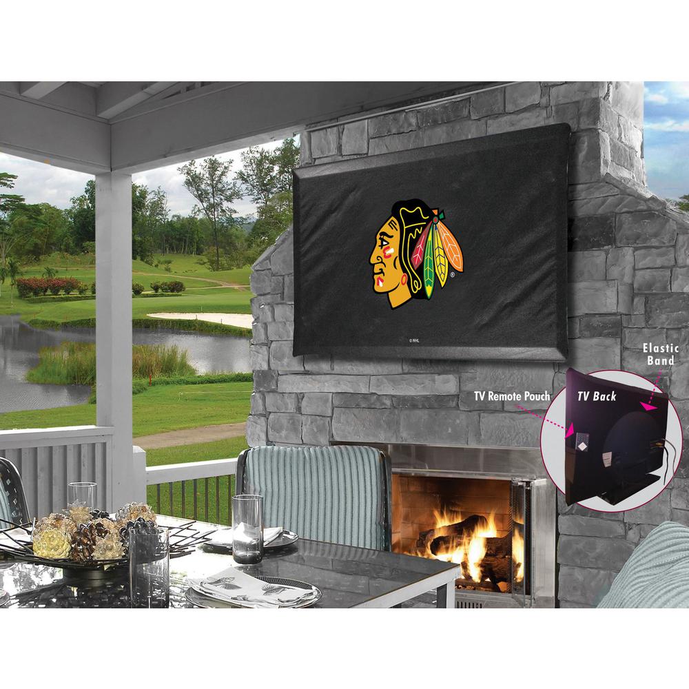Chicago Blackhawks TV Cover (TV sizes 40"-46") by Covers by HBS. Picture 1