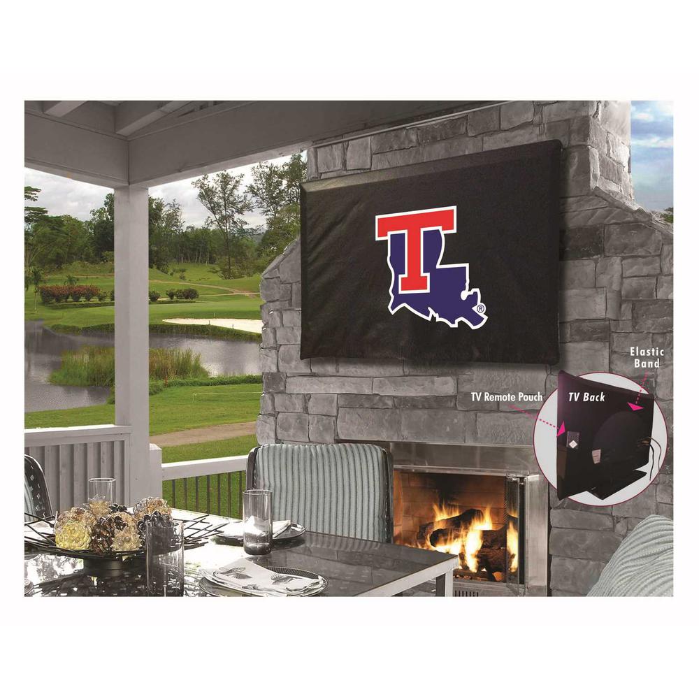 Louisiana Tech TV Cover (TV sizes 40"-46") by Covers by HBS. Picture 1