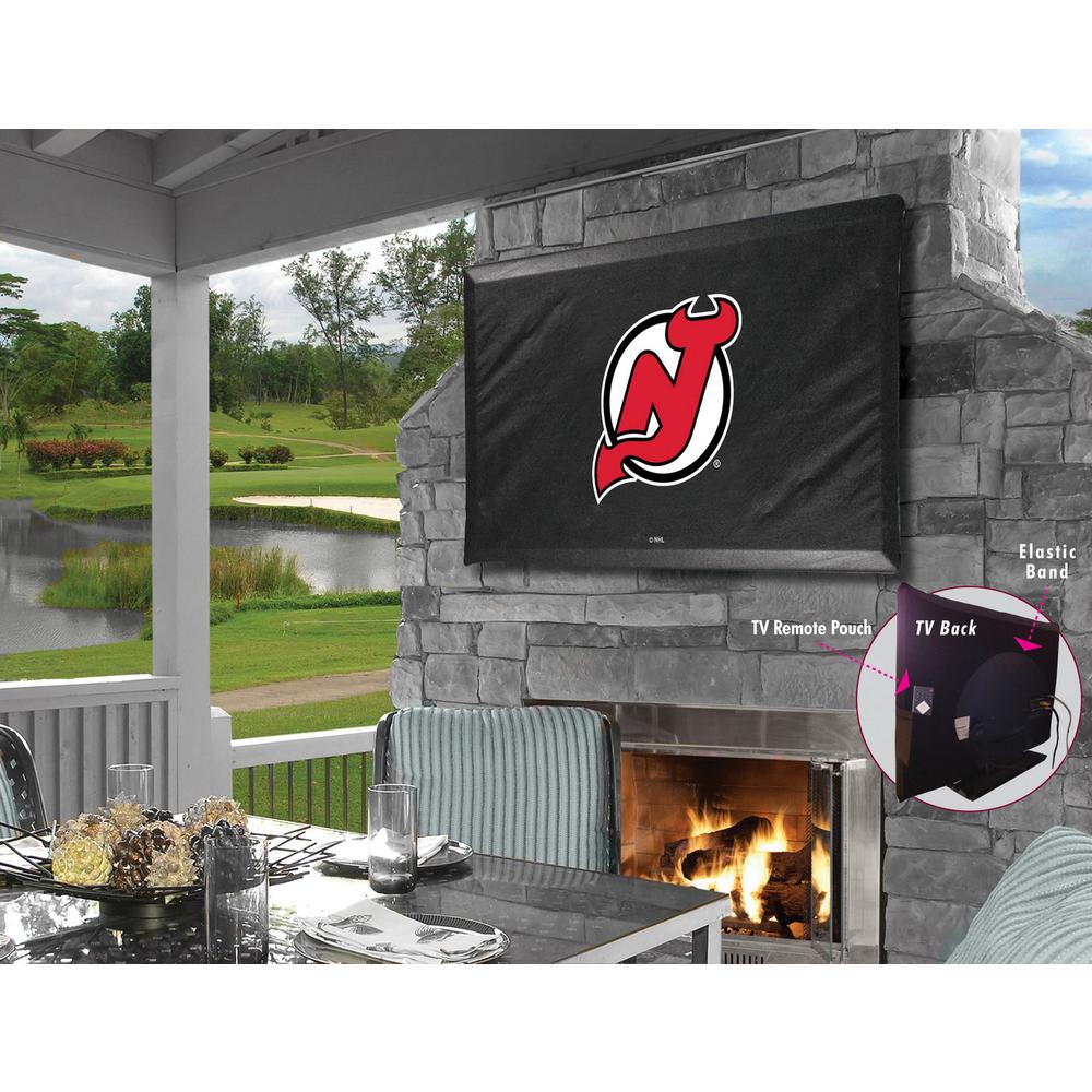 New Jersey Devils TV Cover (TV sizes 40"-46") by Covers by HBS. Picture 1