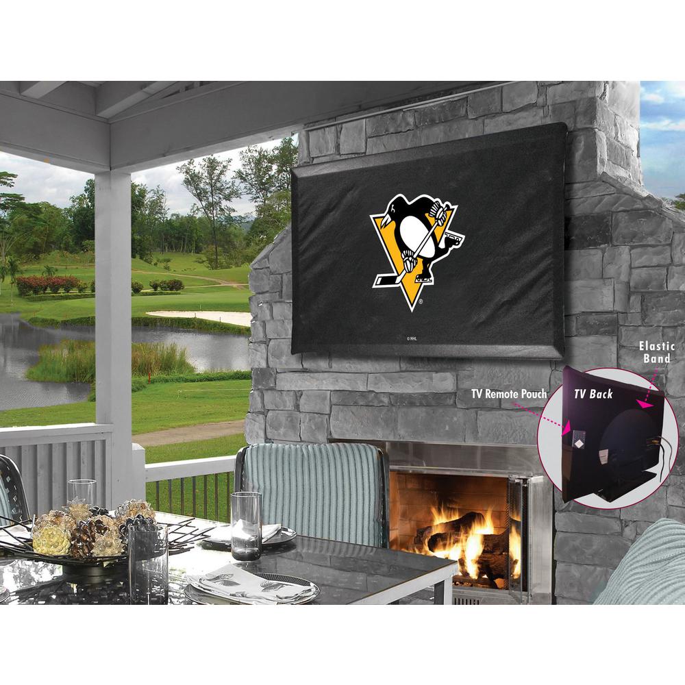 Pittsburgh Penguins TV Cover (TV sizes 40"-46") by Covers by HBS. Picture 1