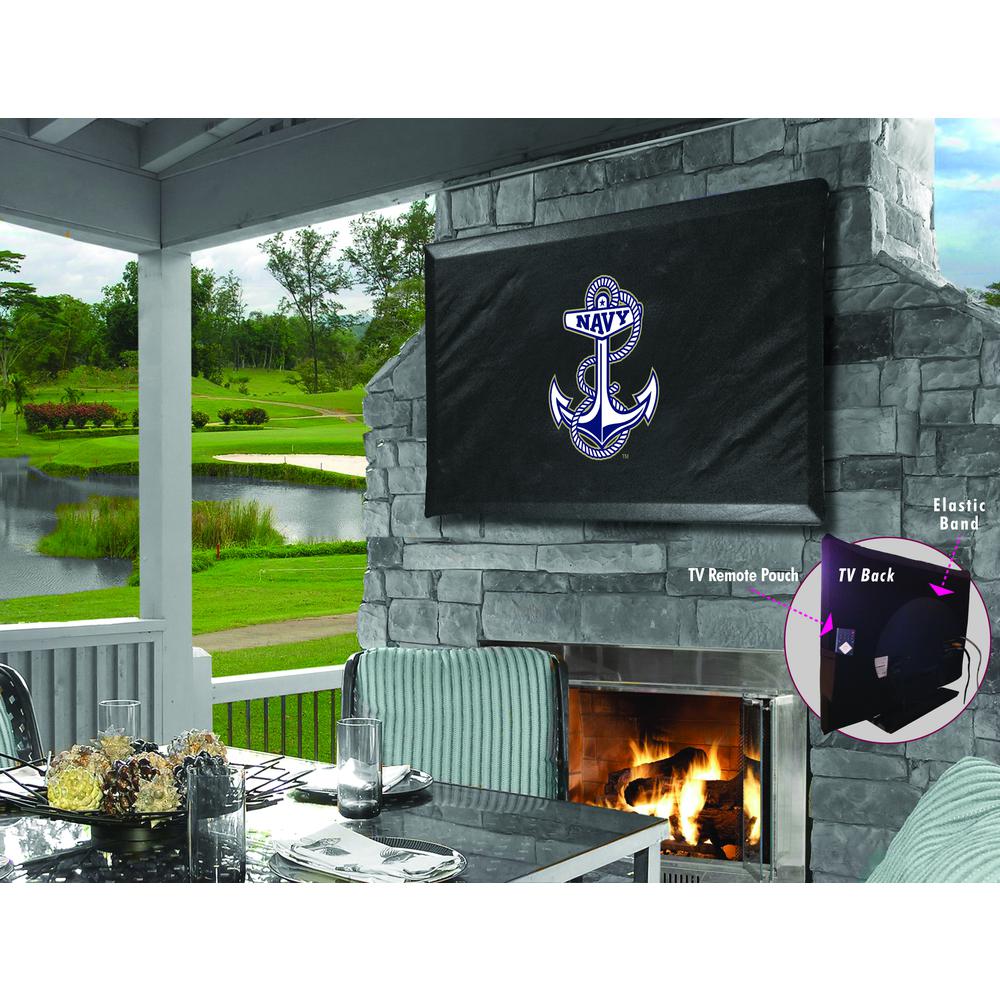 US Naval Academy (NAVY) TV Cover (TV sizes 40"-46") by Covers by HBS. Picture 1