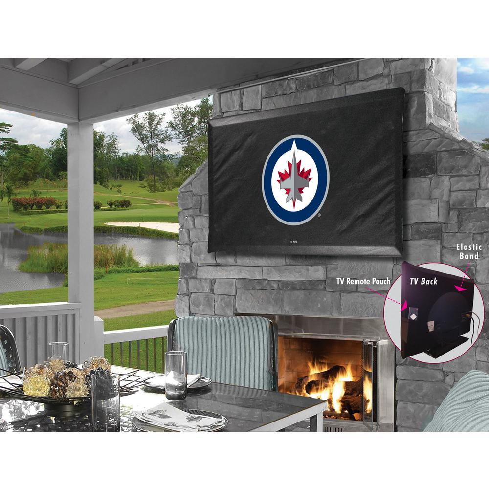 Winnipeg Jets TV Cover (TV sizes 40"-46") by Covers by HBS. Picture 1