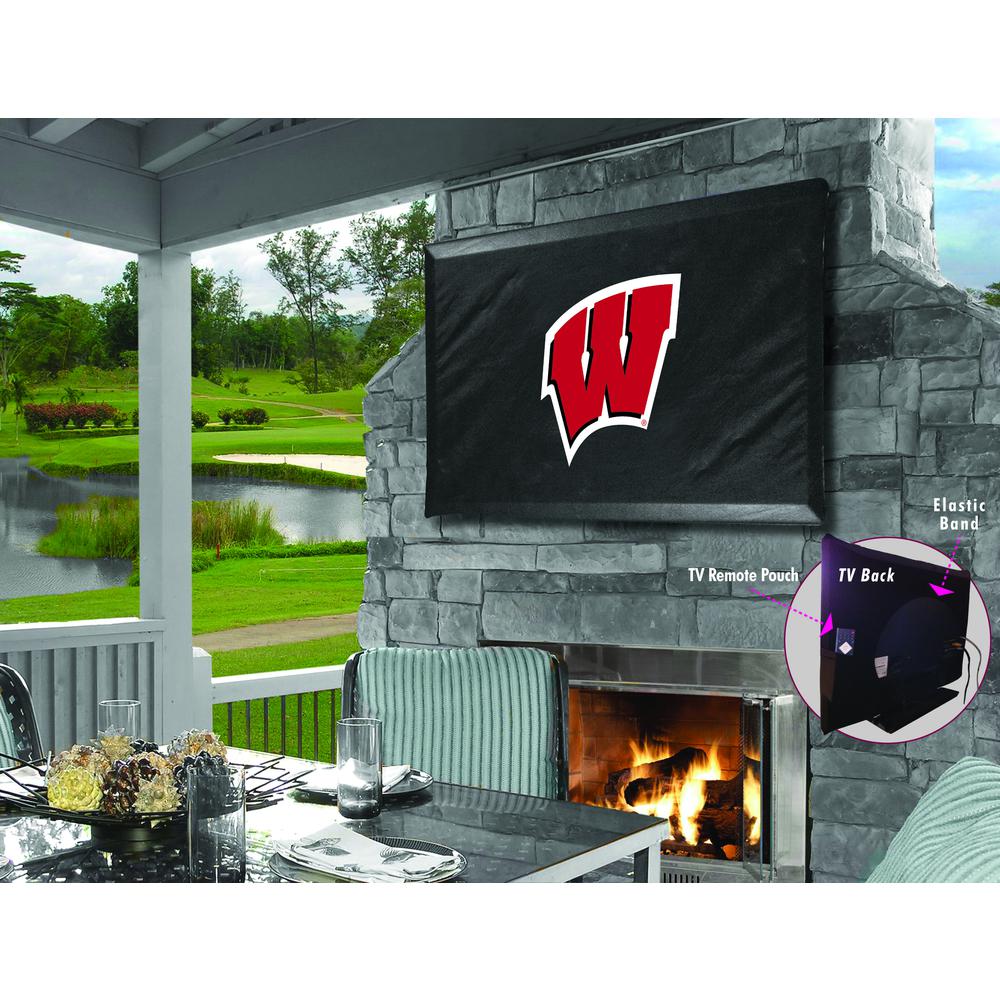 Wisconsin "W" TV Cover (TV sizes 40"-46") by Covers by HBS. Picture 1