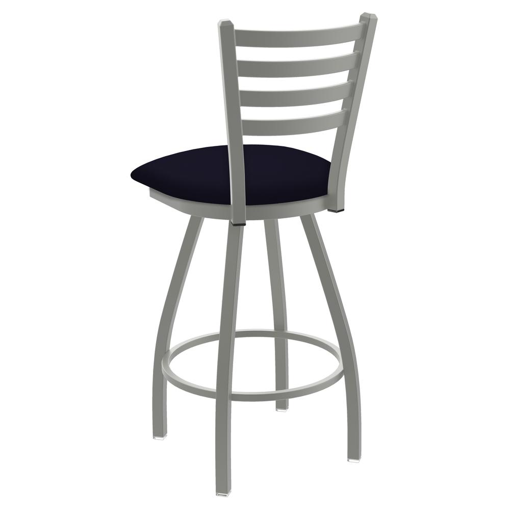 XL 410 Jackie 30" Swivel Bar Stool with Anodized Nickel Finish and Canter Twilight Seat. Picture 2