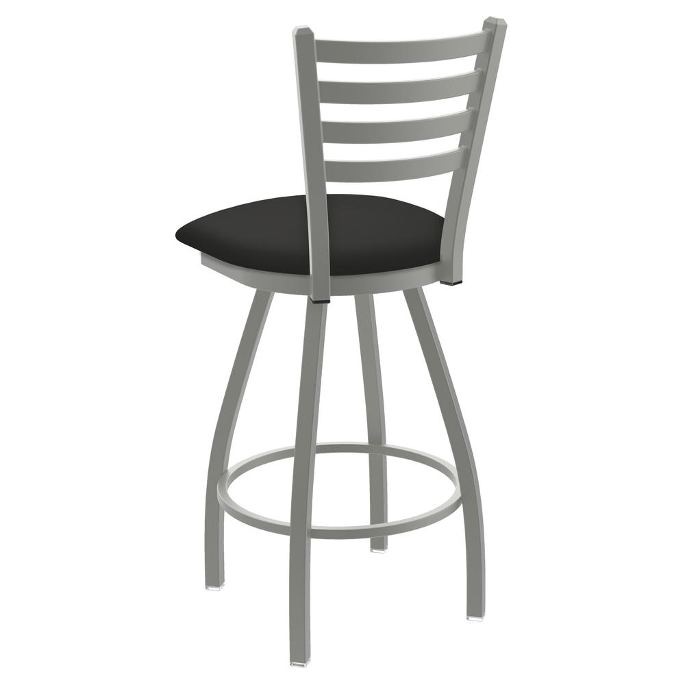 XL 410 Jackie 30" Swivel Bar Stool with Anodized Nickel Finish and Canter Iron Seat. Picture 3