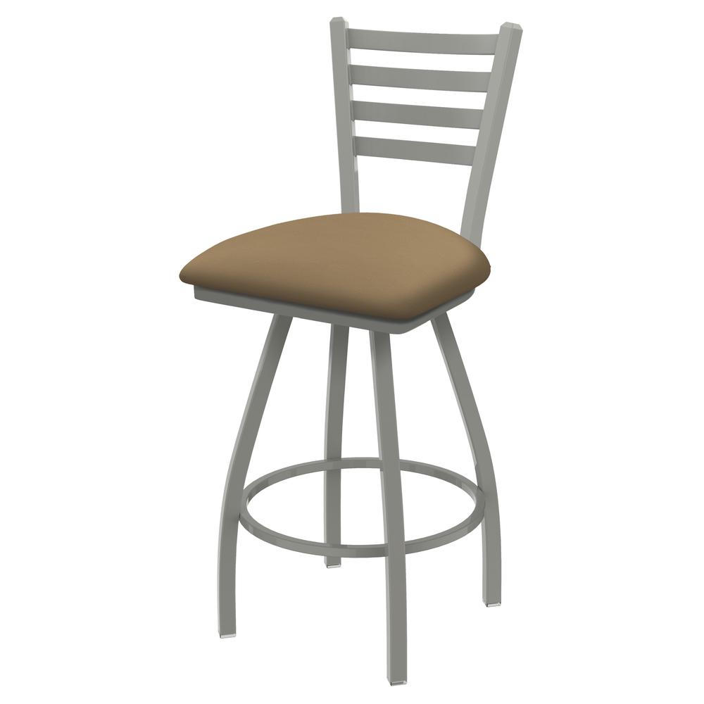 XL 410 Jackie 30" Swivel Bar Stool with Anodized Nickel Finish and Canter Sand Seat. Picture 1