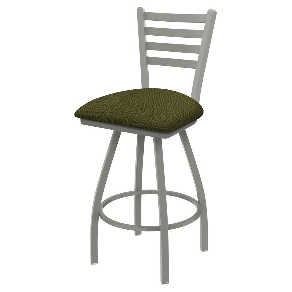 XL 410 Jackie 30" Swivel Bar Stool with Anodized Nickel Finish and Graph Parrot Seat. Picture 1