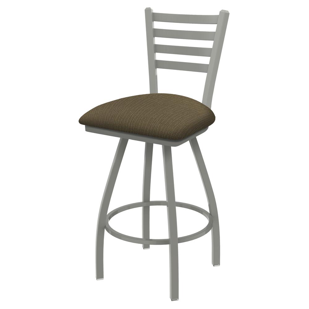 XL 410 Jackie 30" Swivel Bar Stool with Anodized Nickel Finish and Graph Cork Seat. Picture 1