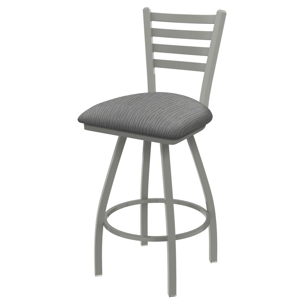 XL 410 Jackie 30" Swivel Bar Stool with Anodized Nickel Finish and Graph Alpine Seat. Picture 1