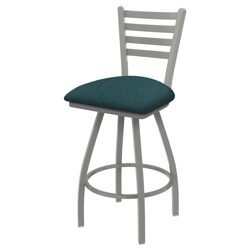 XL 410 Jackie 30" Swivel Bar Stool with Anodized Nickel Finish and Graph Tidal Seat. Picture 1