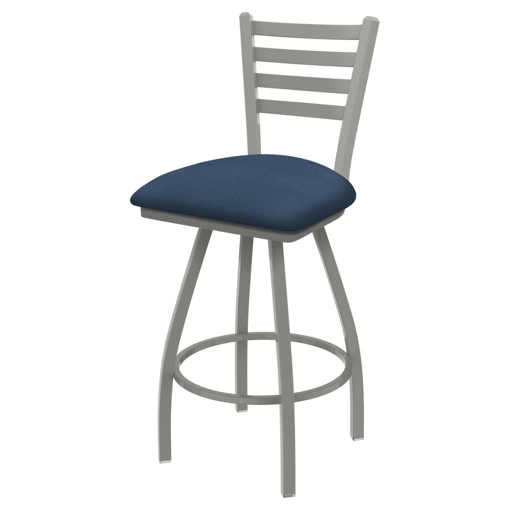 XL 410 Jackie 30" Swivel Bar Stool with Anodized Nickel Finish and Rein Bay Seat. The main picture.