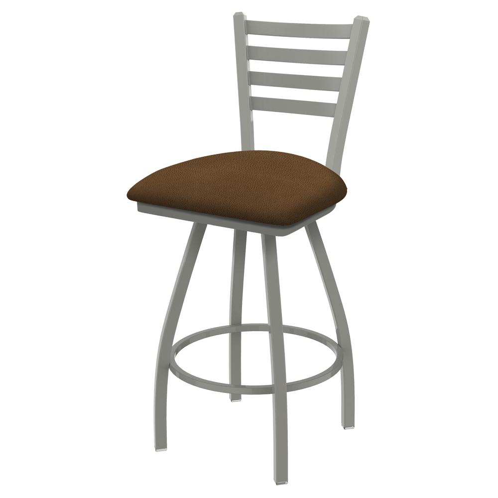 XL 410 Jackie 30" Swivel Bar Stool with Anodized Nickel Finish and Rein Thatch Seat. The main picture.