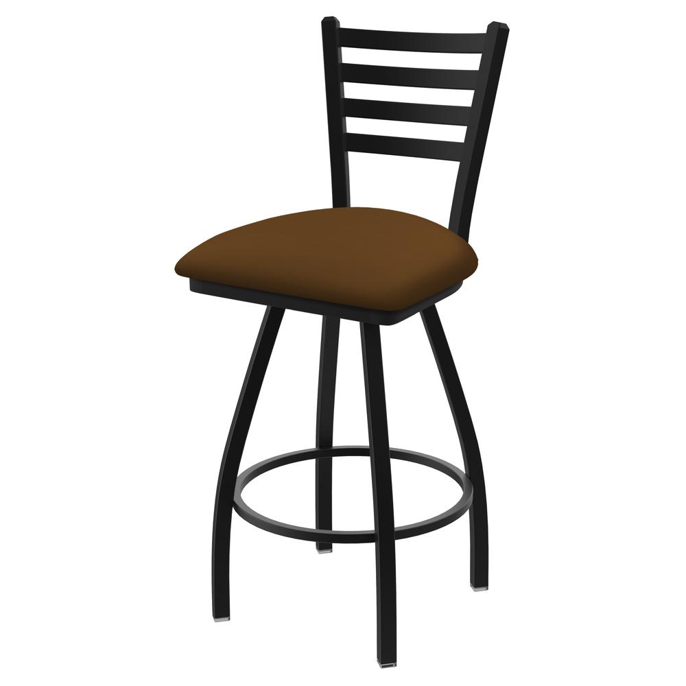 XL 410 Jackie 30" Swivel Bar Stool with Black Wrinkle Finish and Canter Thatch Seat. Picture 1
