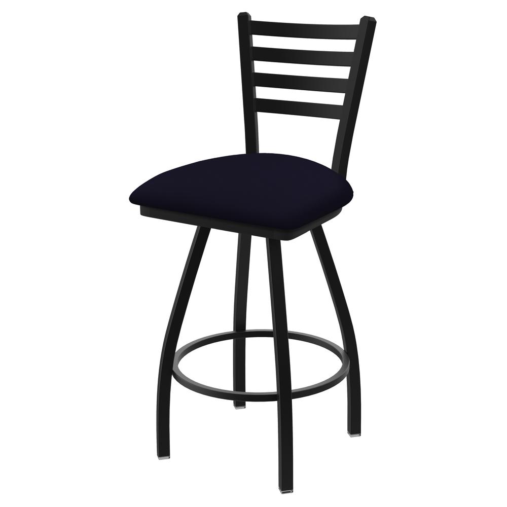 XL 410 Jackie 30" Swivel Bar Stool with Black Wrinkle Finish and Canter Twilight Seat. Picture 1