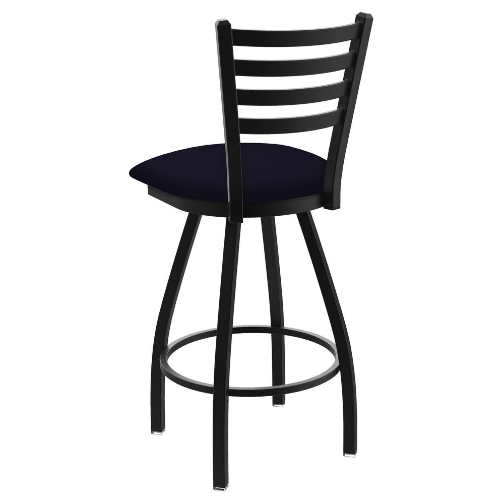 XL 410 Jackie 30" Swivel Bar Stool with Black Wrinkle Finish and Canter Twilight Seat. Picture 2