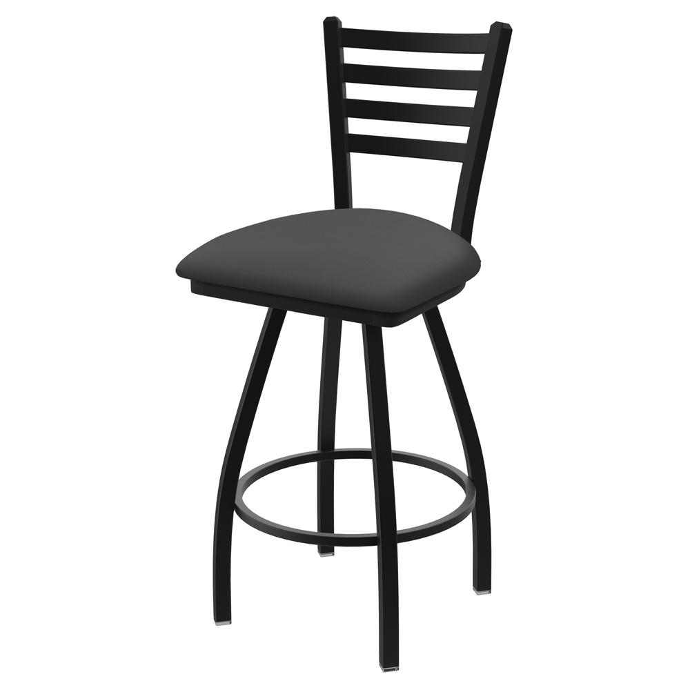 XL 410 Jackie 30" Swivel Bar Stool with Black Wrinkle Finish and Canter Storm Seat. Picture 1