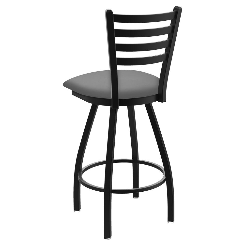 XL 410 Jackie 30" Swivel Bar Stool with Black Wrinkle Finish and Canter Folkstone Grey Seat. Picture 2