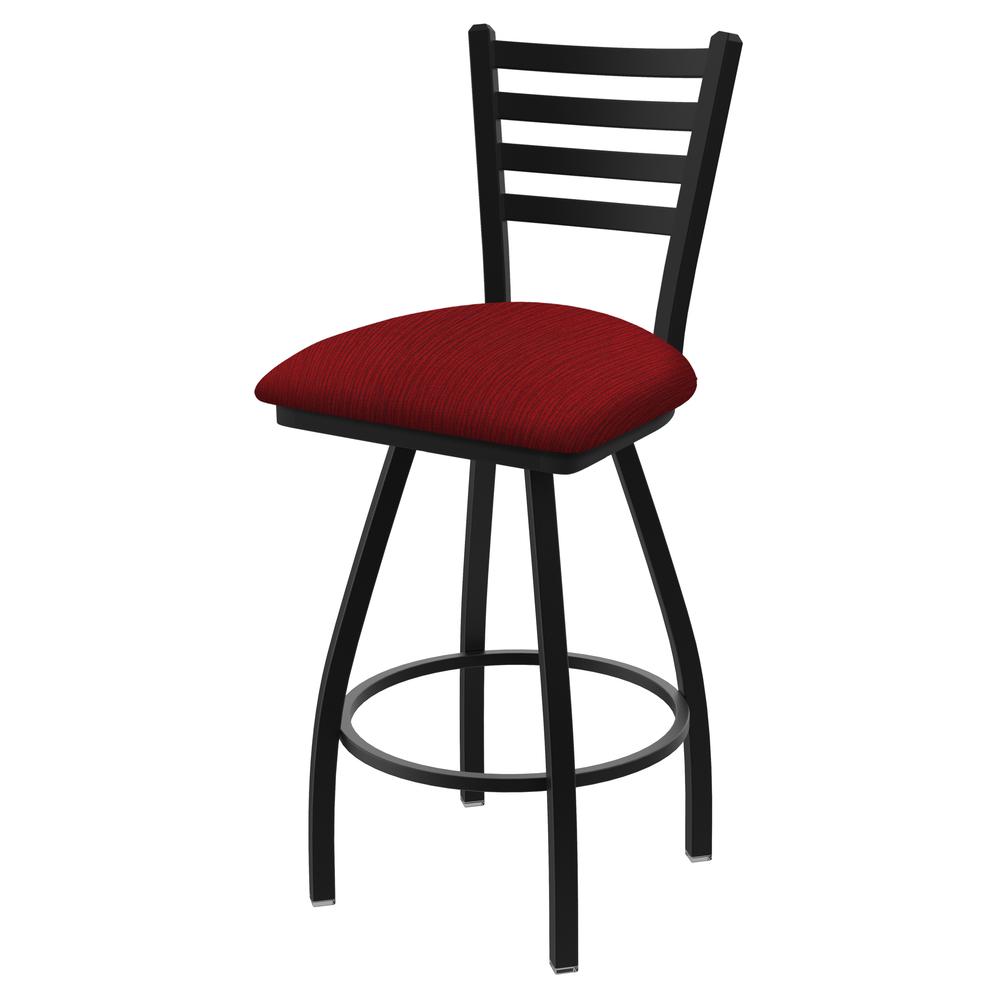 XL 410 Jackie 30" Swivel Bar Stool with Black Wrinkle Finish and Graph Ruby Seat. Picture 1