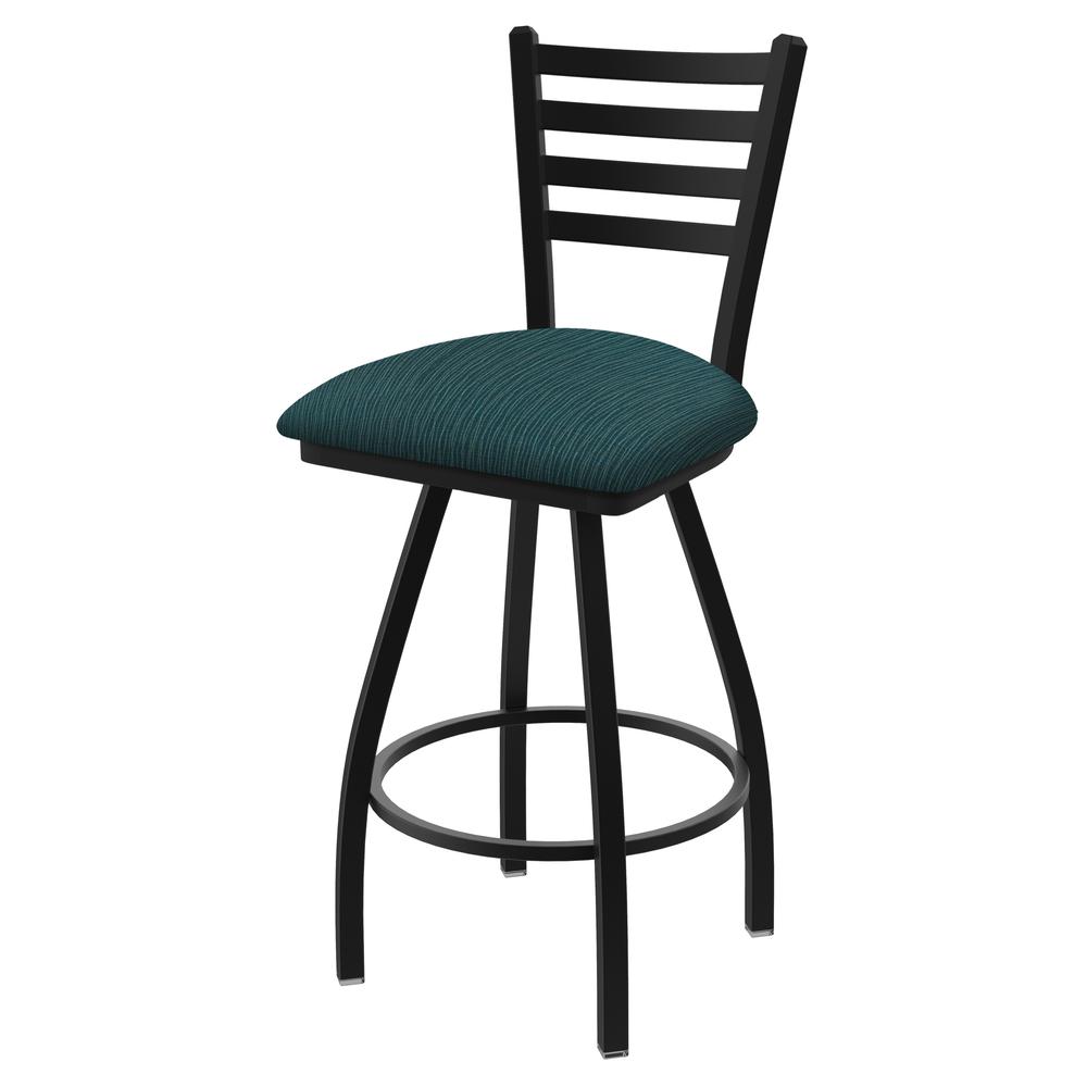 XL 410 Jackie 30" Swivel Bar Stool with Black Wrinkle Finish and Graph Tidal Seat. Picture 1