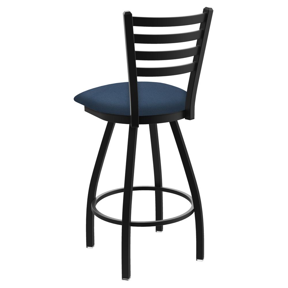 XL 410 Jackie 30" Swivel Bar Stool with Black Wrinkle Finish and Rein Bay Seat. Picture 2