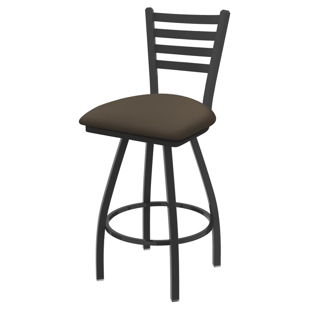 XL 410 Jackie 30" Swivel Bar Stool with Pewter Finish and Canter Earth Seat. Picture 1