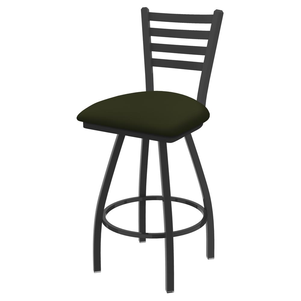 XL 410 Jackie 30" Swivel Bar Stool with Pewter Finish and Canter Pine Seat. Picture 1