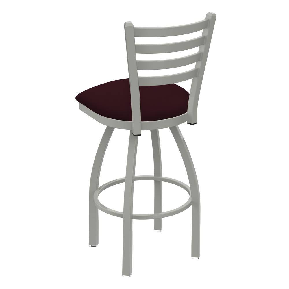 410 Jackie 36" Swivel Bar Stool with Anodized Nickel Finish and Canter Bordeaux Seat. Picture 3