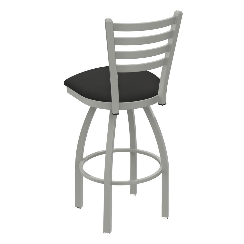 410 Jackie 36" Swivel Bar Stool with Anodized Nickel Finish and Canter Iron Seat. Picture 3