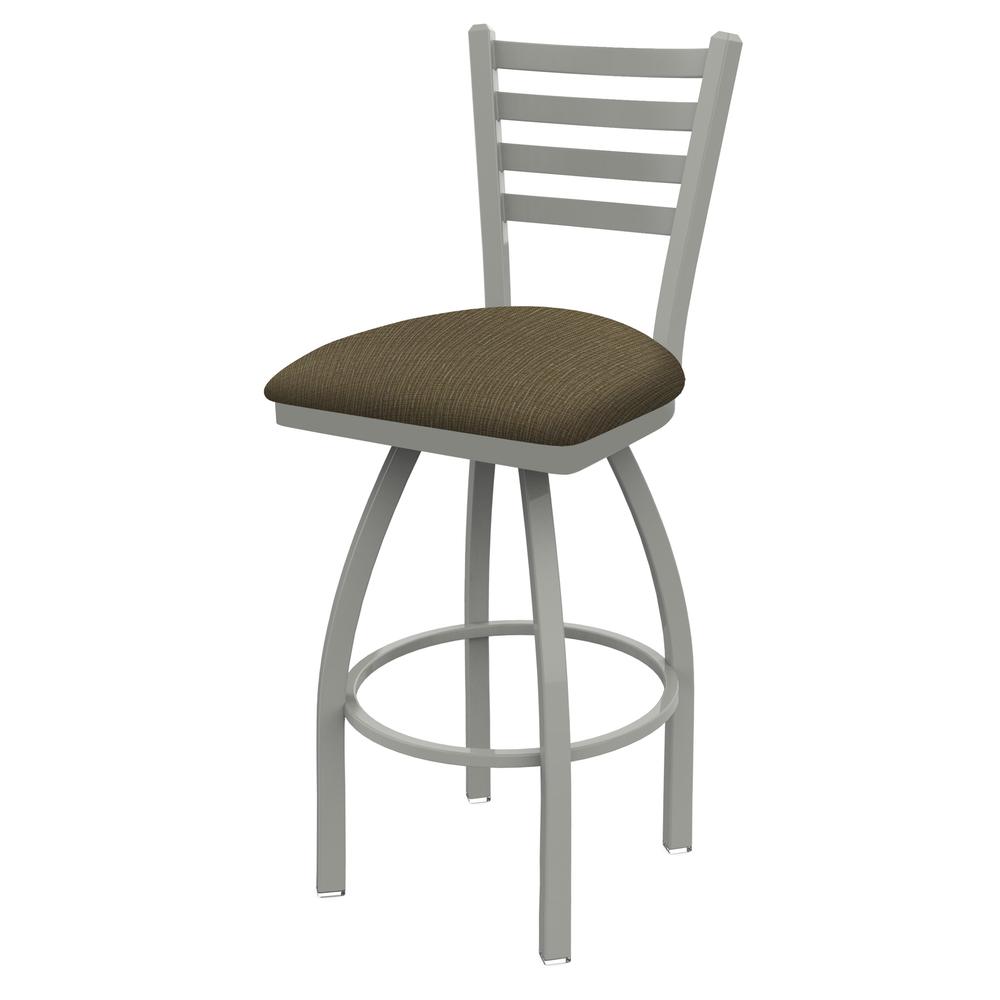 410 Jackie 36" Swivel Bar Stool with Anodized Nickel Finish and Graph Cork Seat. The main picture.