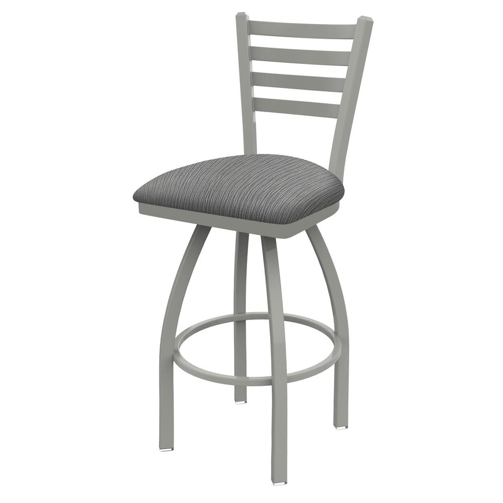 410 Jackie 36" Swivel Bar Stool with Anodized Nickel Finish and Graph Alpine Seat. The main picture.