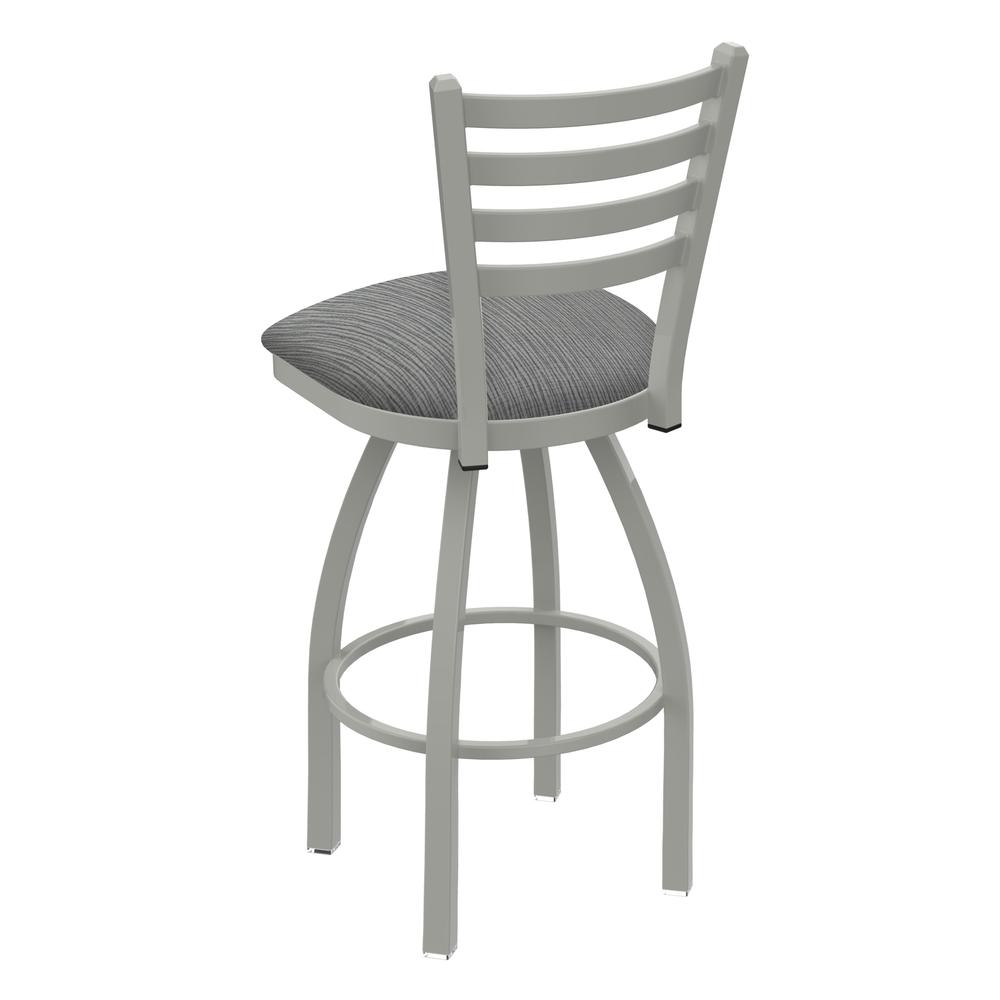 410 Jackie 36" Swivel Bar Stool with Anodized Nickel Finish and Graph Alpine Seat. Picture 3