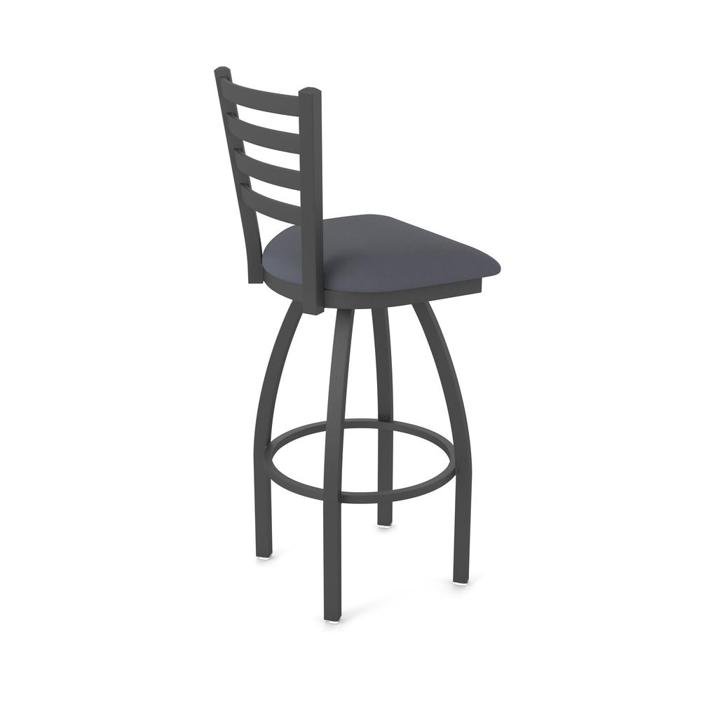 410 Jackie 36" Swivel Bar Stool with Pewter Finish and Canter Storm Seat. Picture 2