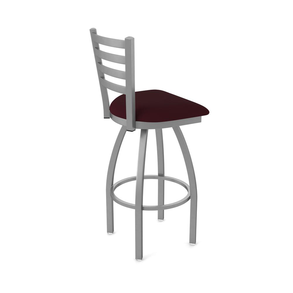 410 Jackie Stainless Steel 36" Swivel Bar Stool with Canter Bordeaux Seat. Picture 2
