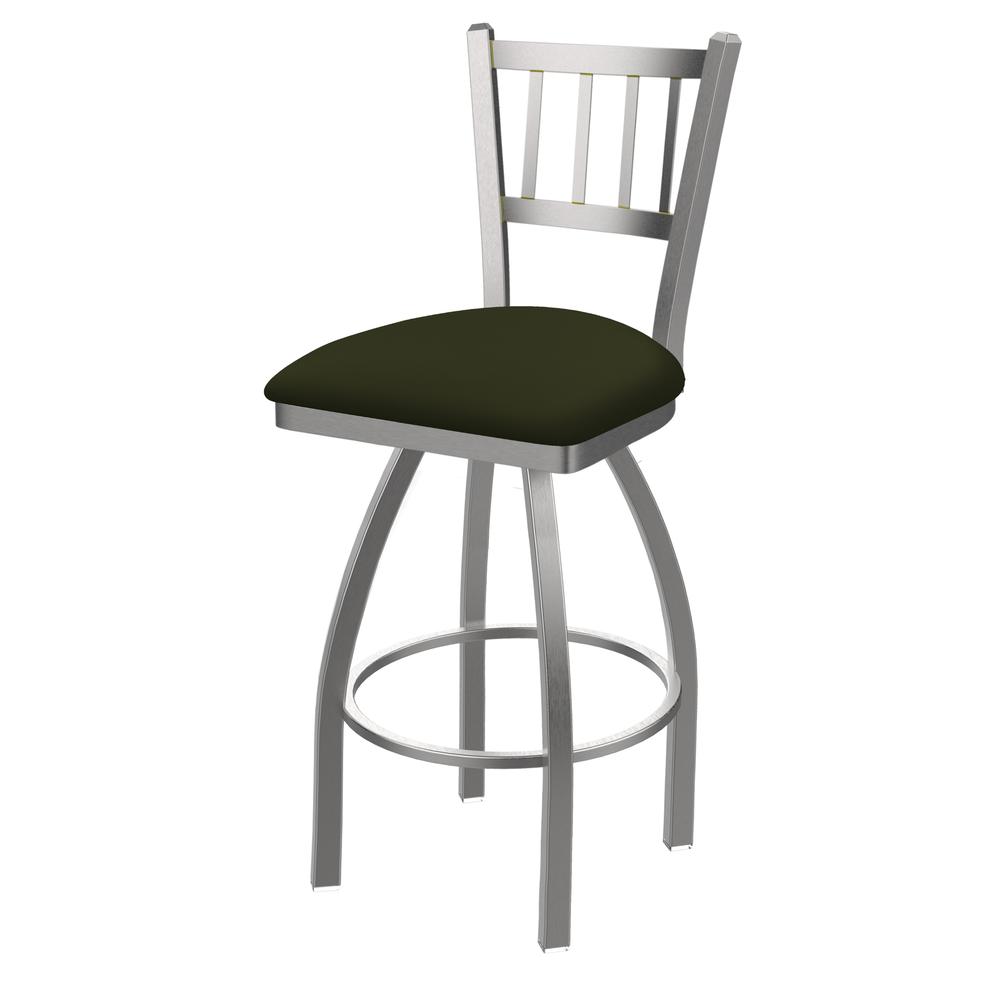 810 Contessa Stainless Steel 36" Swivel Bar Stool with Canter Pine Seat. Picture 1
