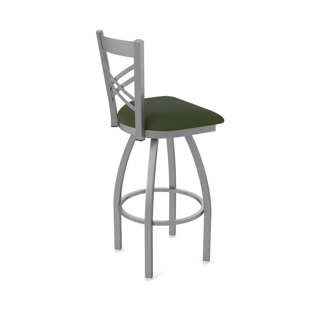 820 Catalina Stainless Steel 36" Swivel Bar Stool with Canter Pine Seat. Picture 2