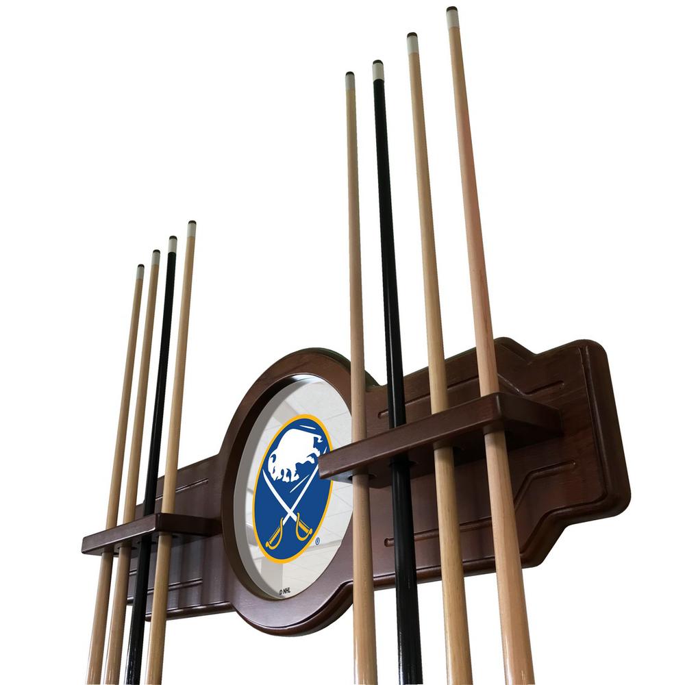 Buffalo Sabres Cue Rack in English Tudor Finish. Picture 2